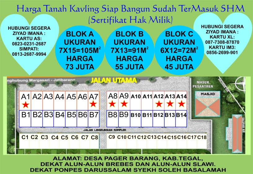 Tanah kavling pager barang, Tanah kavling brebes, Tanah kavling Tegal, Tanah kavling Slawi, Tanah kavling jati barang 2